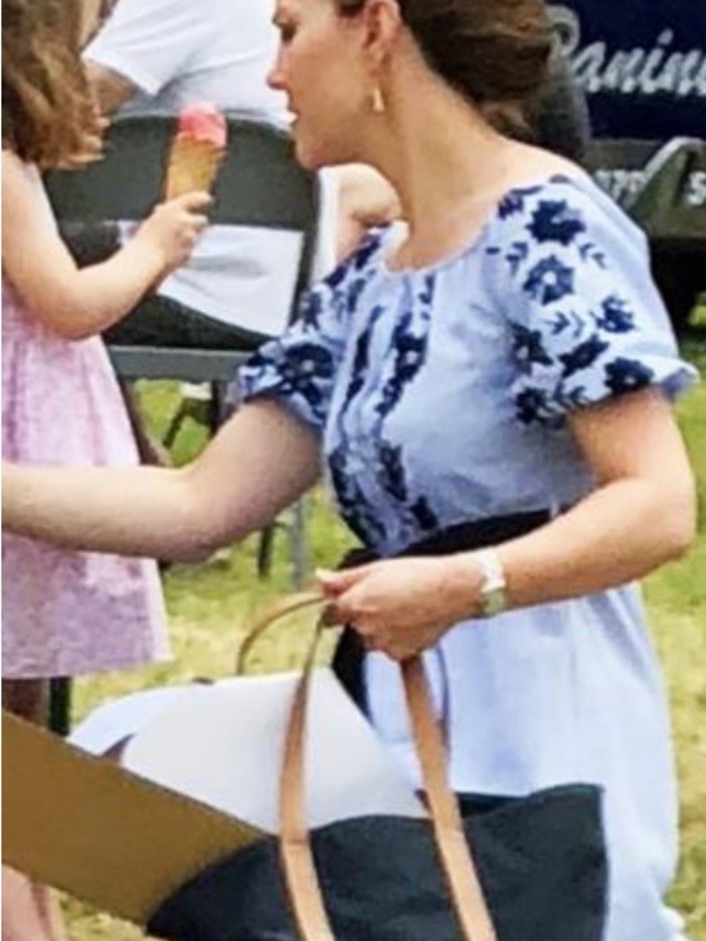 Zara Light Blue Midi Dress as seen on Kate Middleton new XL - Picture 7 of 7